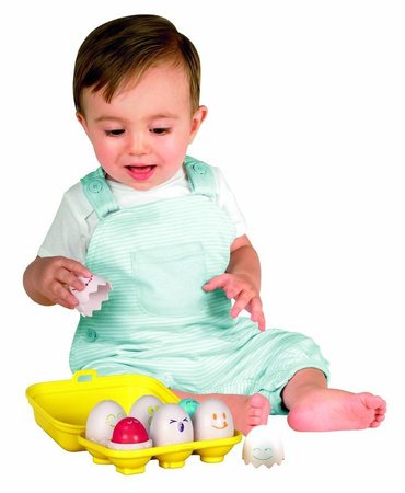 Tomy Wesołe Piszczące Jajeczka Jajka Z Dźwiękiem Sorter W Pojemniku Sorter Kształtów