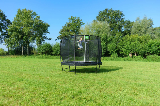 Trampolina ogrodowa z siatką zabezpieczającą Lotus Premium 253 cm zielona