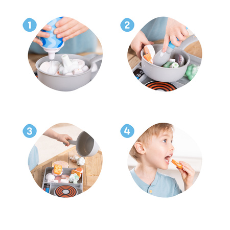 Zestaw Do Gotowania Jedzenie zmieniające kolor Simmer & Stir Stove 19 elementów