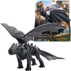 Jak wytresować smoka figurka interaktywna Szczerbatek Toothless z dźwiękiem 30 cm
