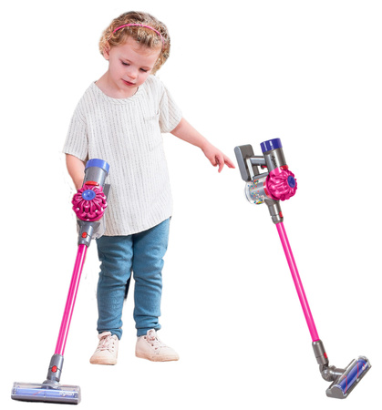 OUTLET Dyson Odkurzacz dla dzieci pionowy bezprzewodowy z dźwiękiem Casdon Różowy WADLIWY