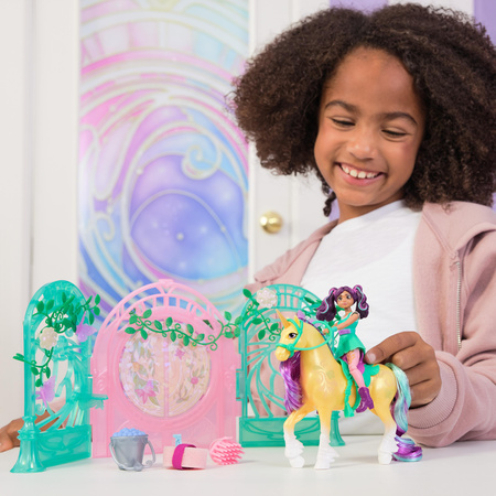 Unicorn Academy Zestaw Figurki Ava & Plant Magic Leaf dziewczyna i jednorożec brama + akcesoria