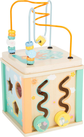 OUTLET Drewniana kostka motoryczna edukacyjna dla dzieci 5w1 WYBRAKOWANA