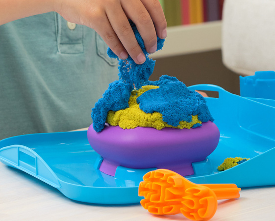 Piasek Kinetyczny Plastyczny Kinetic Sand Zestaw Walizka Squish Motion + akcesoria