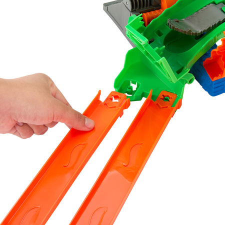 Hot Wheels Monster Trucks tor samochodowy Smoczy Wyścig Dragon Demolition + 2 autka