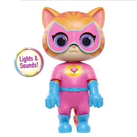 Disney Junior Superkoty Super Kitties Interaktywna Figurka Ginny/Gosia 20 cm + akcesoria Światło Dźwięk