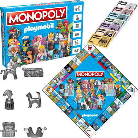OUTLET Monopoly Towarzyska Gra Planszowa Rodzinna Playmobil wersja polska NIEPEŁNY KOMPLET