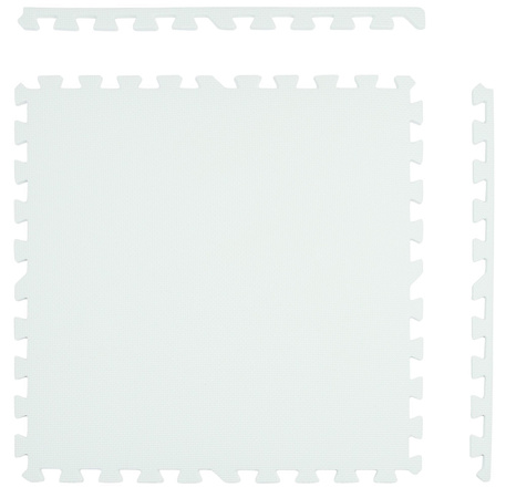 Mata piankowa podłogowa Humbi 180x120 Duże puzzle piankowe wodoodporne bezpieczne 6 szt. niebieski biały