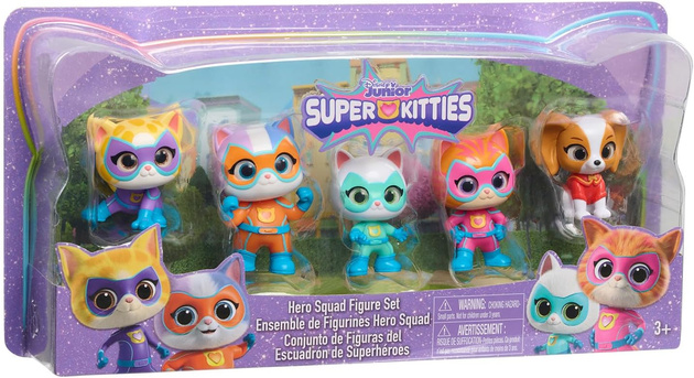 Disney Junior Superkoty Super Kitties zestaw 5 figurek Ekipa kotki