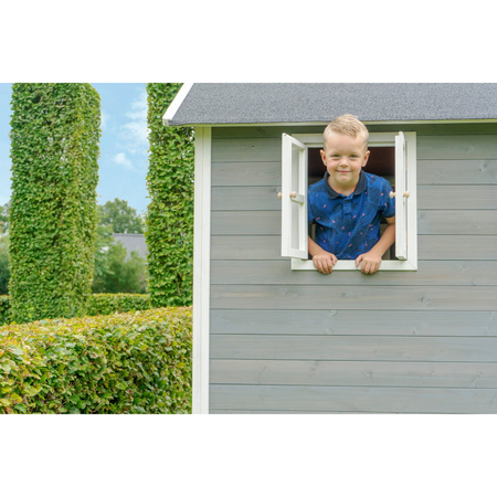 Drewniany domek ogrodowy dla dzieci Loft 300 - szary