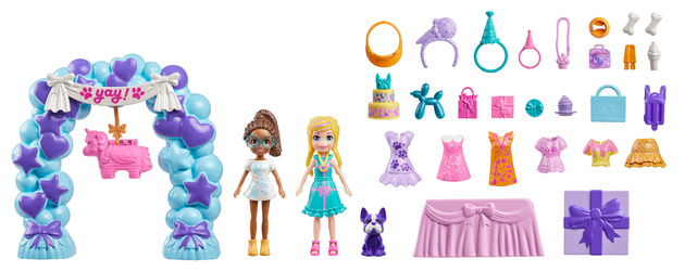 Polly Pocket Mały Zestaw Urodzinowa Impreza Polly Pocket 38 elementów