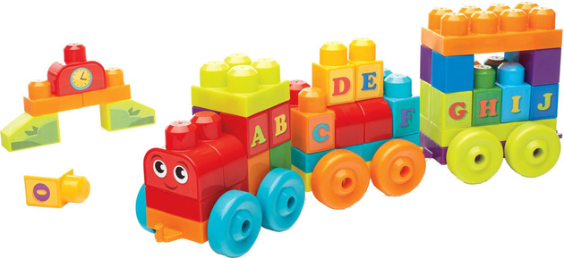 Mega Bloks Zestaw klocków Mój Pierwszy Pociąg ABC 60 elementów