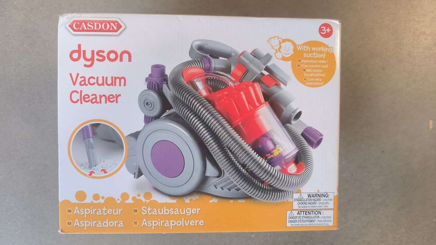 OUTLET Zabawkowy odkurzacz Dyson dla dzieci z funkcją ssania dżwięk Casdon Little Helper USZKODZONY