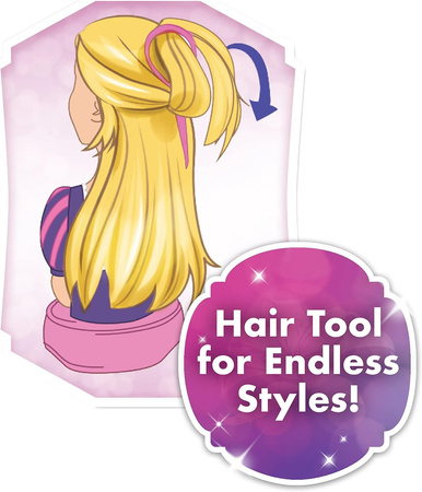 Lalka Głowa do czesania i stylizacji włosów+ manicure Księżniczka Disney Roszpunka Zaplątani +akcesoria 13 elementów