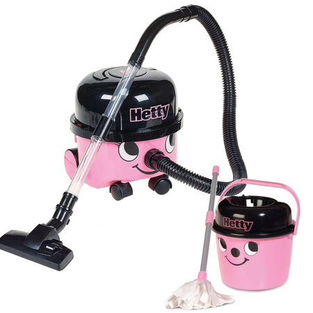 Hetty Zabawkowy odkurzacz z funkcją ssania Wiaderko i mop zabawkowy dla dzieci różowe urządzenie