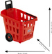 Wózek sklepowy czerwony na zakupy