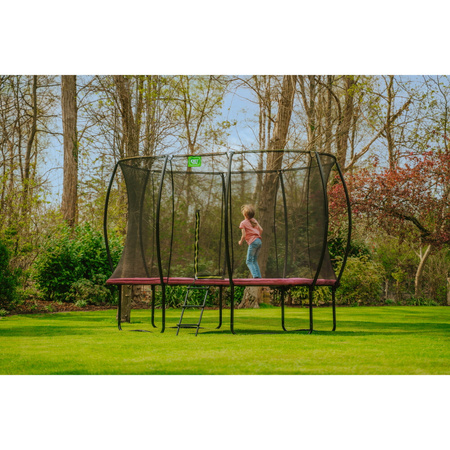 Trampolina ogrodowa z siatką zabezpieczającą Silhouette 214x305 cm różowa