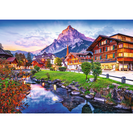 Puzzle 1000 Alpejskie Miasteczko Szwajcaria Trefl