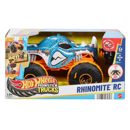 Hot Wheels Monster Trucks Rhinomite RC pojazd zdalnie sterowany nosorożec dinozaur
