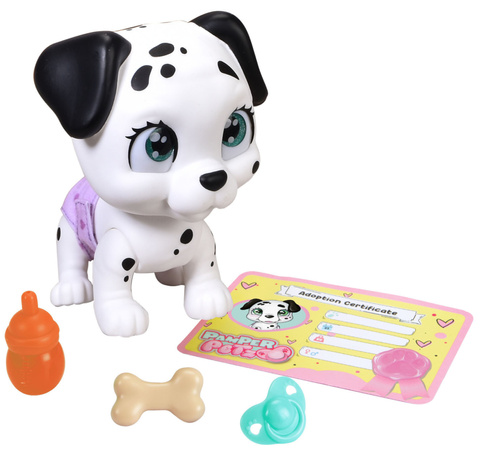 Pamper Petz Piesek Dalmatyńczyk z pieluszkowego gangu 20 cm + akcesoria
