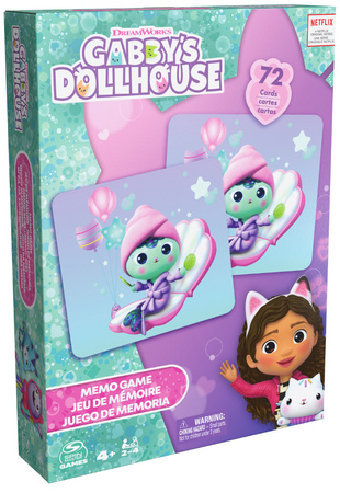 Gabby's Dollhouse Memo Koci Domek Gabi Gra Memory 72 karty postaci