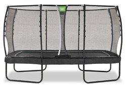 Trampolina ogrodowa z siatką zabezpieczającą na nóżkach Allure Premium 244x427 cm czarna