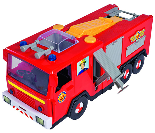 Strażak Sam Wóz strażacki Jupiter z drabiną + 2 figurki św/dź