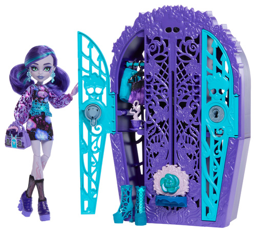 Monster High Zestaw Lalka Twyla 28 cm + akcesoria niespodzianki Straszyceum