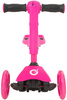 Evo Regulowana Trójkołowa Hulajnoga dla Dzieci 2w1 Jeździk Cruiser z Siedziskiem Różowy