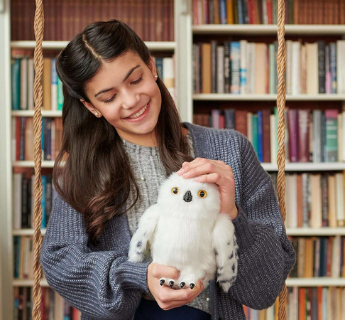OUTLET Harry Potter Hedwiga Interaktywna biała sowa z listem + akcesoria Dźwięk 23 cm 5+ WADLIWA