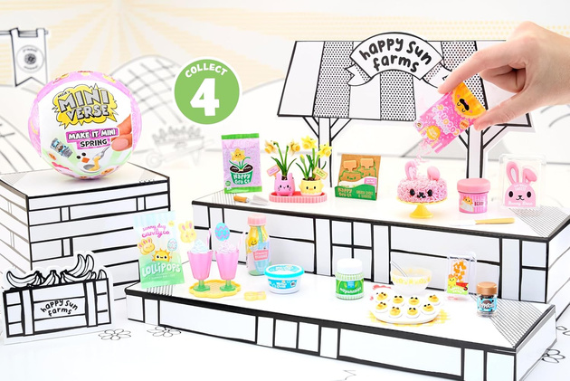 MGA Mini Verse Make It Mini Spring Kula Niespodzianka Składniki Wielkanoc Wiosna