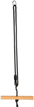 Wytrzymała Drewniana Huśtawka Linowa Drążek