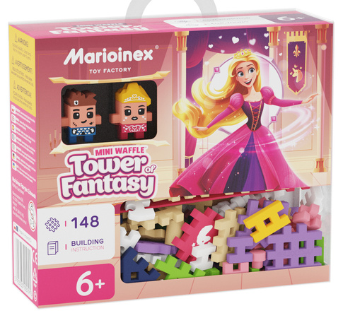 Klocki konstrukcyjne Mini Waffle Wieża Fantazji Księżniczka 148 elementów Marioinex