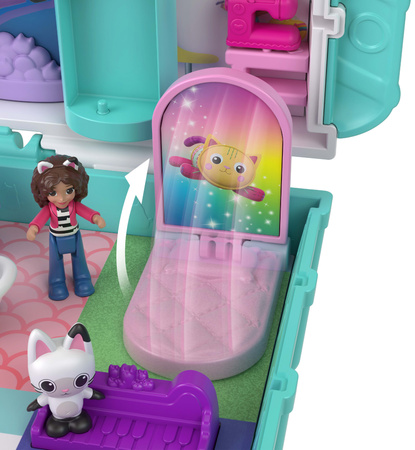 Polly Pocket Zestaw Kompaktowy z figurkami Koci Domek Gabi Gabby's Dollhouse