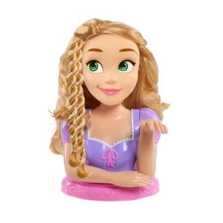 Lalka Głowa do czesania i stylizacji włosów+ manicure Księżniczka Disney Roszpunka Zaplątani +akcesoria 13 elementów
