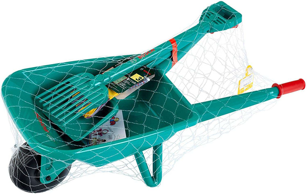 Zestaw ogrodowy + taczka i podkaszarka Bosch dla dzieci Klein