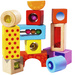 Kolorowe Drewniane Klocki z Dźwiękiem 12 Elementów