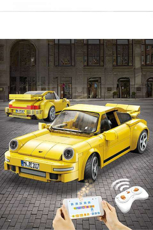 Klocki CaDA Duży samochód sportowy APE Supercar + pojazd miejski Zdalnie sterowany RUF CTR 2017 2045 el