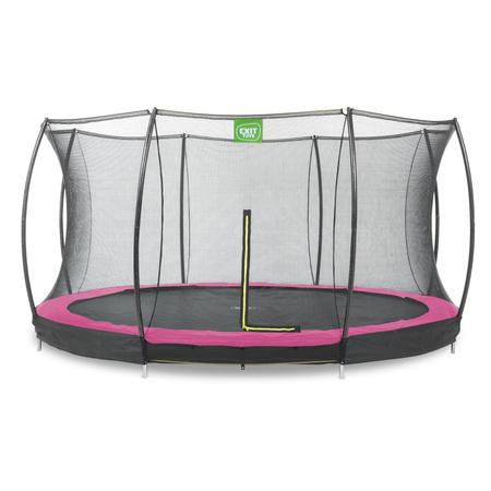 Trampolina ogrodowa z siatką zabezpieczającą Sillhouette 427 cm różowa