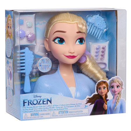 Lalka Głowa do czesania i stylizacji włosów Księżniczka Disney Elsa Kraina Lodu +akcesoria