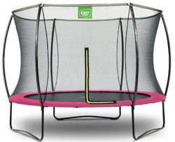 Trampolina ogrodowa z siatką zabezpieczającą Silhouette 244 cm różowa