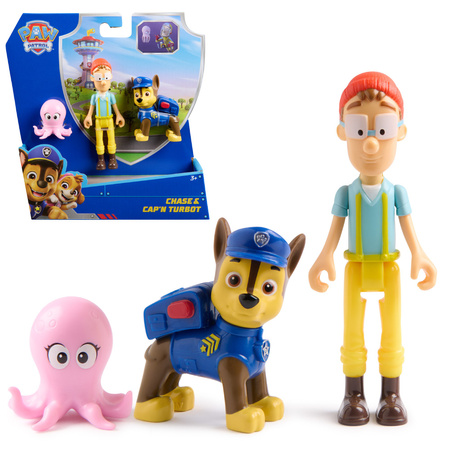 Psi Patrol 3 Figurki Kapitan Turbot Ośmiorniczka Zestaw Zatoka Przygód