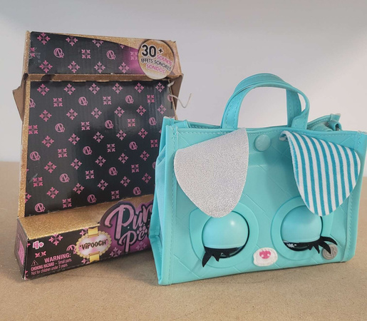 OUTLET Purse Pets Mała niebieska Torebka Szczeniaczak z oczkami WADLIWA