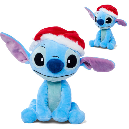 Disney Lilo&Stitch Maskotka Stich z czapką Mikołaja pluszak 27 cm