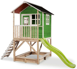 Drewniany domek ogrodowy dla dzieci Loft 500 - zielony