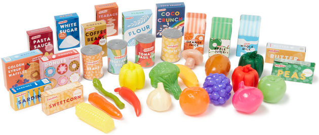 Produkty Zakupy Spożywcze Dla Dzieci Plastikowe Warzywa Owoce Zestaw Casdon