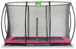 Trampolina ogrodowa z siatką zabezpieczającą Sillhouette 244x366 cm różowa