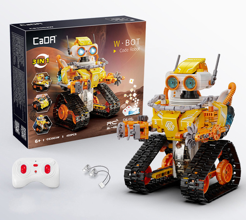 Klocki konstrukcyjne CaDA model robot W.Bot zdalnie sterowany Code Robot RC 3w1 455 elementów