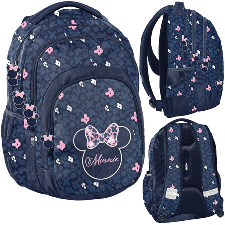 Disney Plecak szkolny Tornister wielokomorowy granatowo-różowy Myszka Minnie Paso 