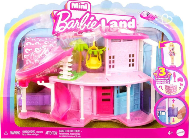 Barbie Zestaw Mini BarbieLand: Mini Domek Marzeń dla lalek + mini lalka i akcesoria